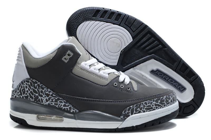 Fashion Air Jordan 3 (III) Wolf Grey White Cement Durable